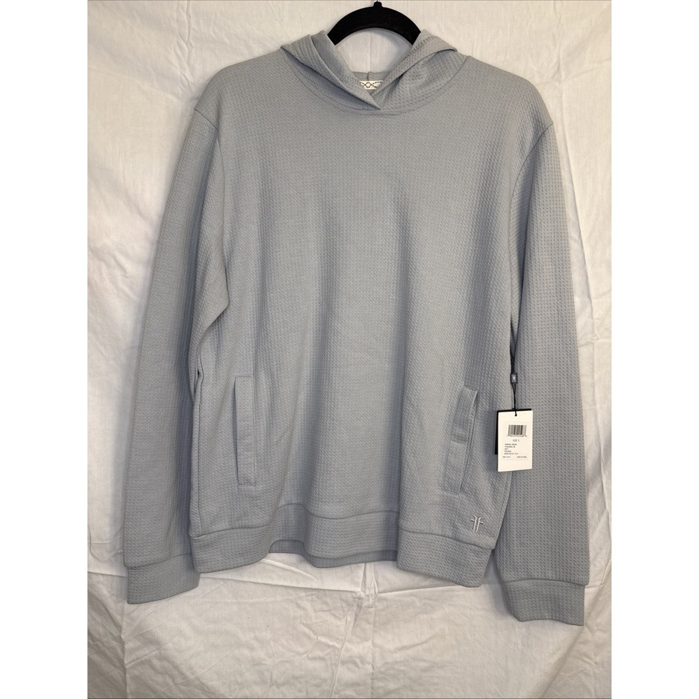 FRYE Men's Donegal Hoodie Grey Waffle textured pullover Sz Small NWT